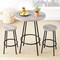 Best Choice Products 3-Piece Bistro Set, Modern Round Counter Height Dining Set w/ 2 Stools, Metal Frame